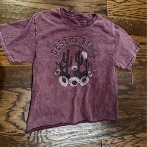 Fifth Sun Desert Vibes women’s faded Maroon 
, Classic short sleeve T-shirt, S